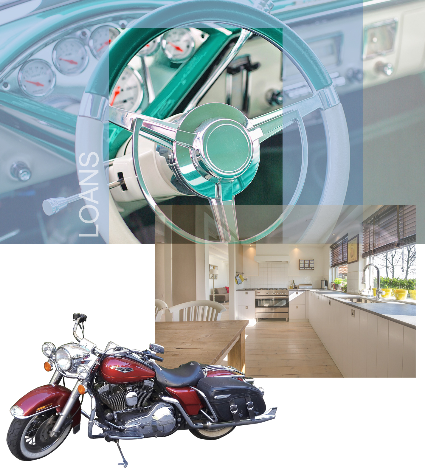 car steering wheel kitchen and motorcycle